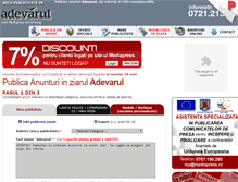 Tablet Screenshot of anunturi-adevarul.ro